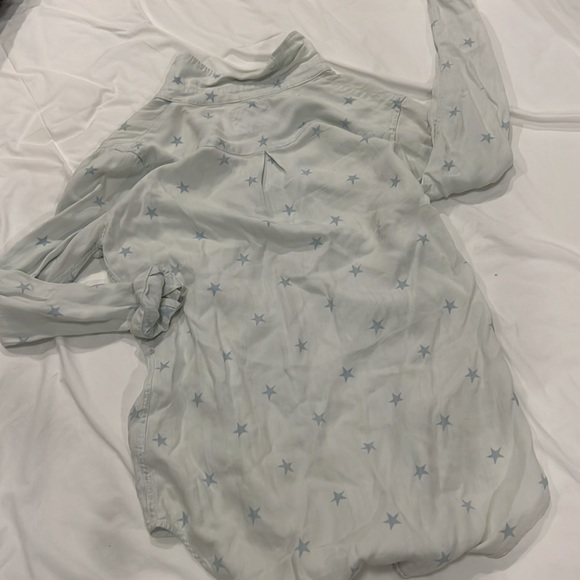 Rails classic silk light blue button down size: S - Picture 4 of 4